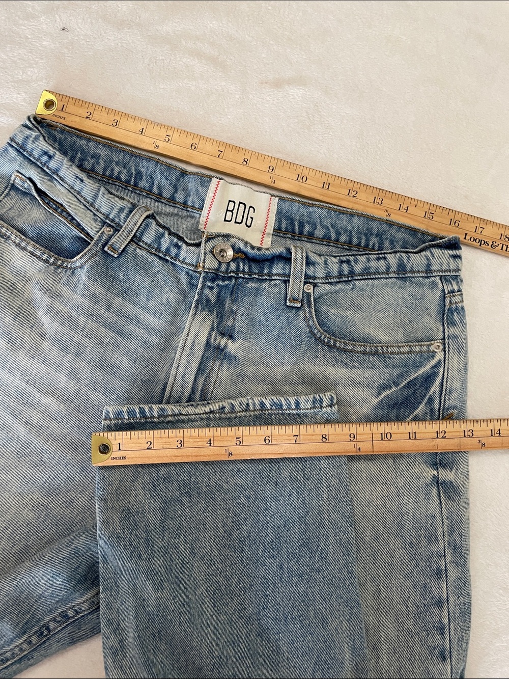 BDG Carpenter Straight Jean Light Wash 33/32 100% cotton - Picture 3 of 8